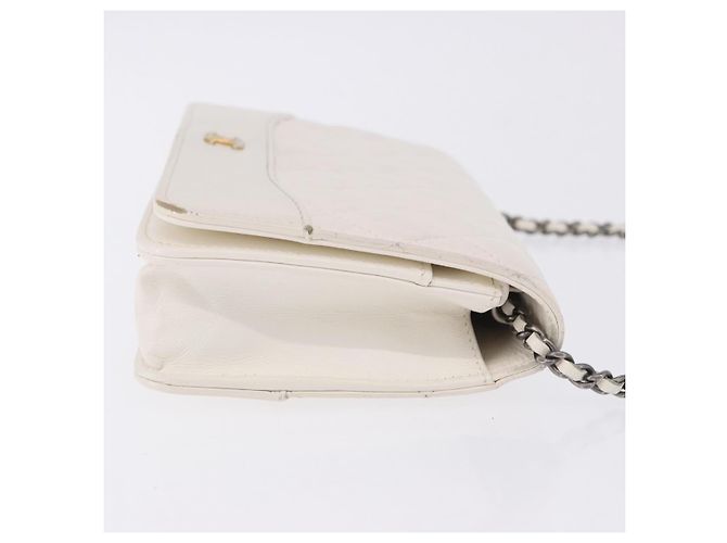Chanel Wallet on Chain Lambskin 19 Bianco - vista 3