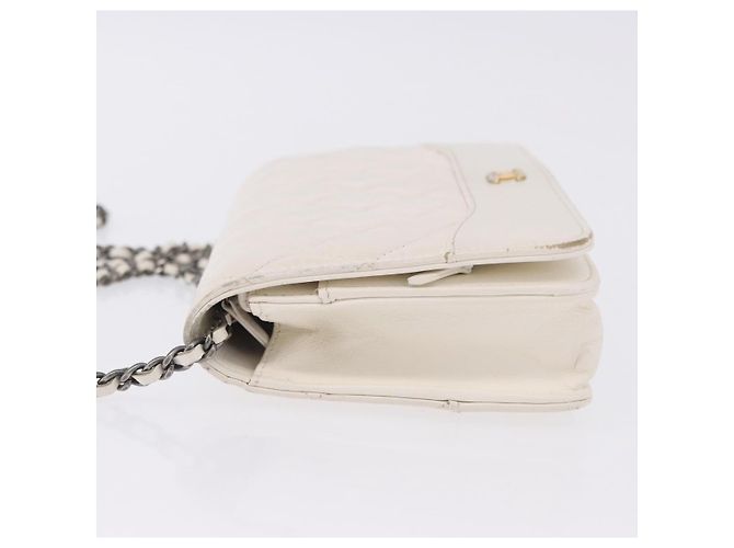 Chanel Wallet on Chain Lambskin 19 Bianco - vista 4