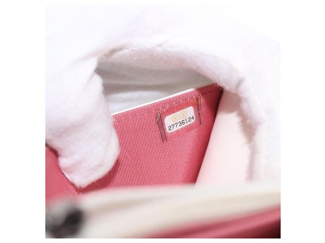 Chanel Wallet on Chain Lambskin 19 Bianco - vista 7
