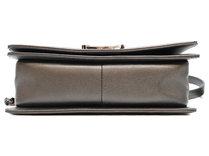 Borsa Chanel Boy in pelle caviar nera Nero - vista 5