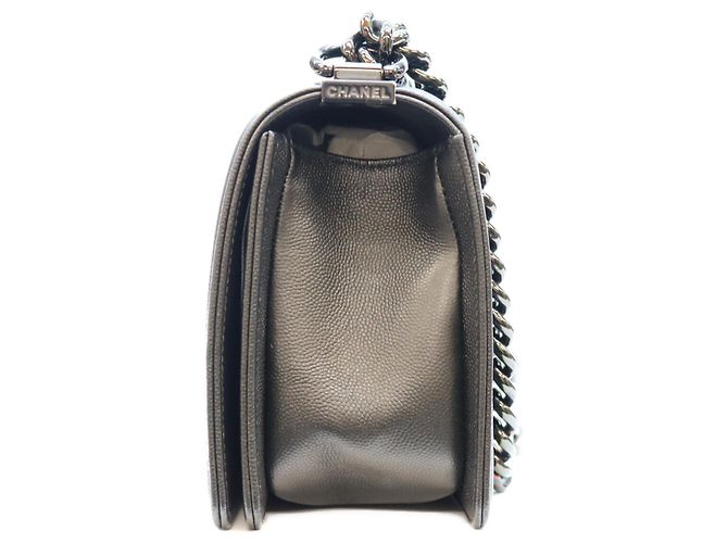 CHANEL A67086 Borsa a tracolla Boy Chanel 25 Medium in pelle caviar nera Nero - vista 2