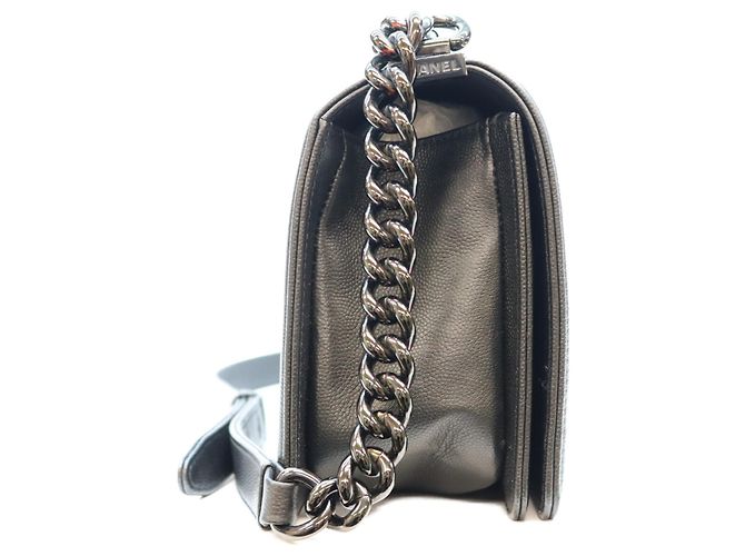 CHANEL A67086 Borsa a tracolla Boy Chanel 25 Medium in pelle caviar nera Nero - vista 4