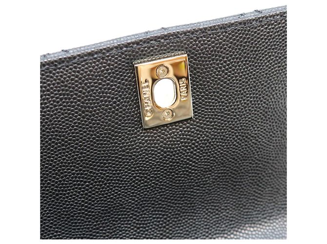 Coco Handle Borsa a tracolla Chanel AS2215 in pelle caviar nera Nero - vista 10