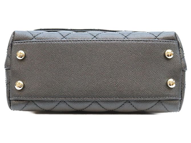 Coco Handle Borsa a tracolla Chanel AS2215 in pelle caviar nera Nero - vista 5