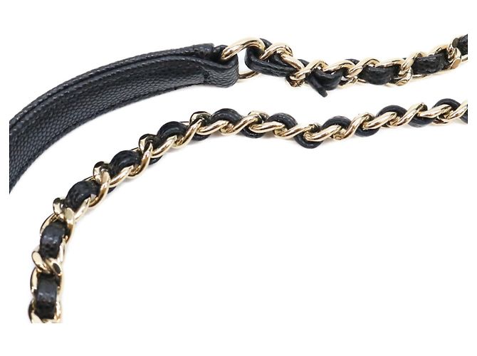 Coco Handle Borsa a tracolla Chanel AS2215 in pelle caviar nera Nero - vista 7
