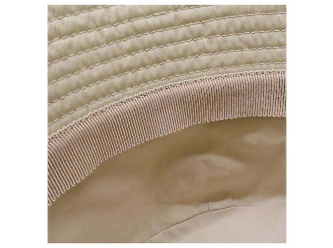 Cappello bucket Prada con logo Triangle Beige - vista 10