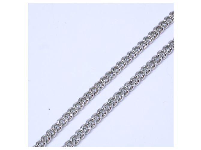 Collana a catena con pendente a nastro e strass Christian Dior Argento Rosa - vista 6