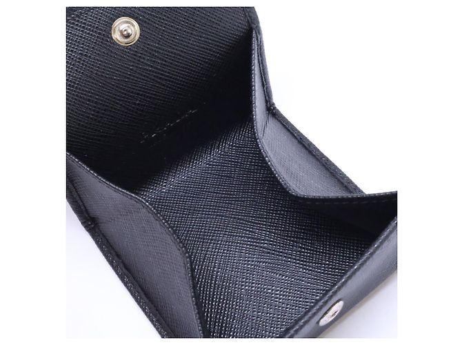 Cartera/Monedero Prada Saffiano Triangle Negro - vista 7