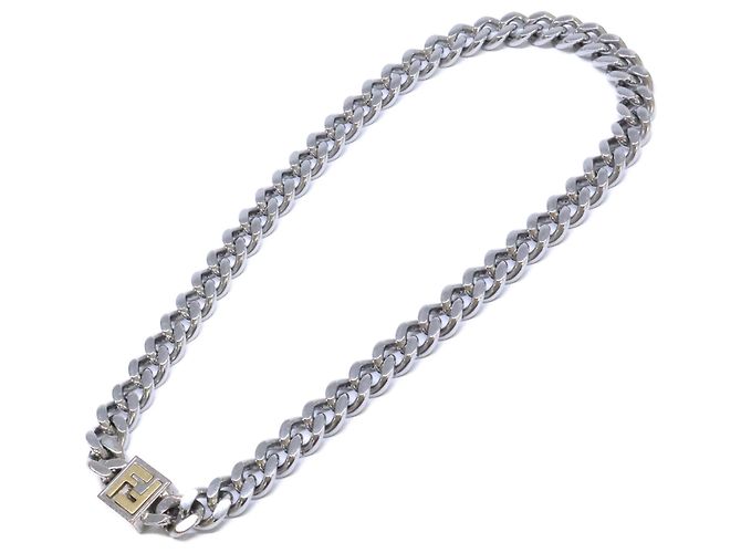 Collana a catena Fendi FF Logo Argento D'oro - vista 2