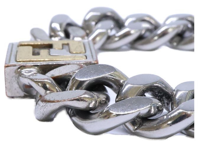 Collana a catena Fendi FF Logo Argento D'oro - vista 3