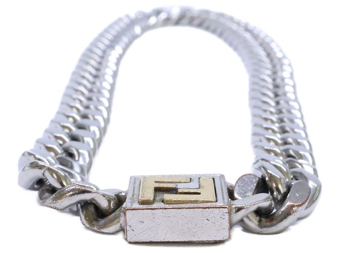 Collana a catena Fendi FF Logo Argento D'oro - vista 4