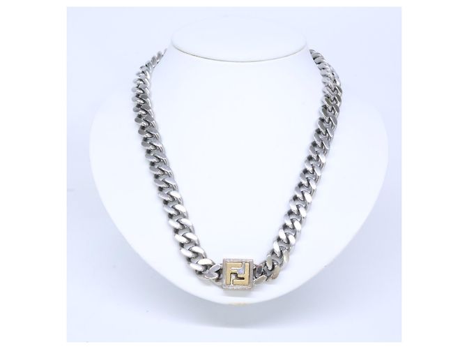 Collana a catena Fendi FF Logo Argento D'oro - vista 8