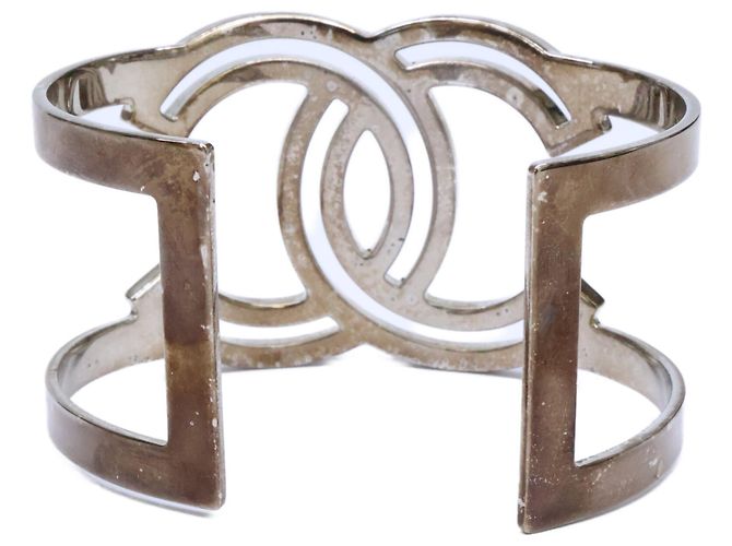 Bracciale Chanel B17V Rhinestone Coco Mark Argento - vista 3