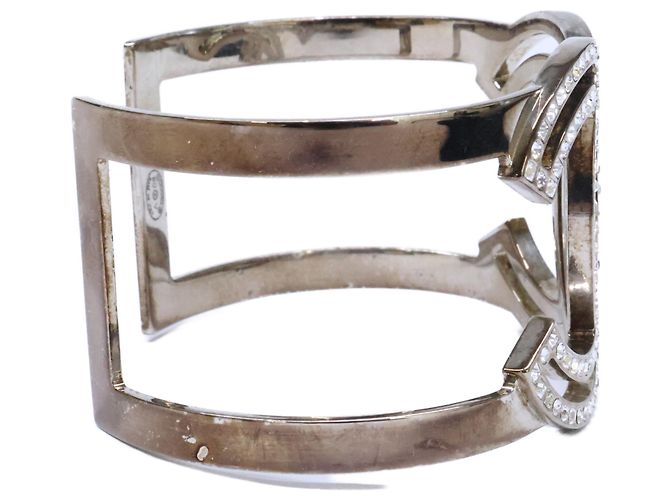 Bracciale Chanel B17V Rhinestone Coco Mark Argento - vista 4