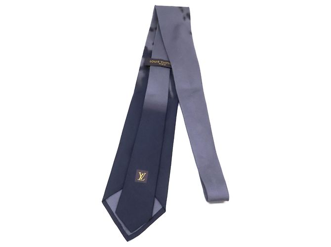 Cravatta in seta tie-dye Louis Vuitton Marrone Nero - vista 3