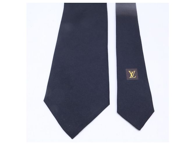 Cravatta in seta tie-dye Louis Vuitton Marrone Nero - vista 4