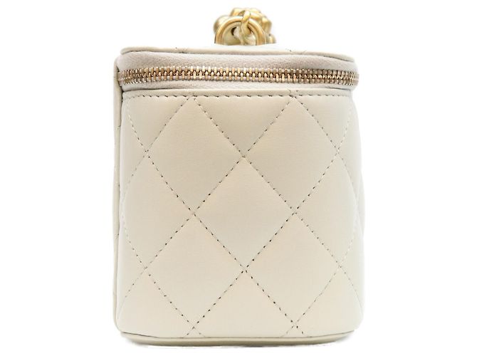 Borsa a tracolla Vanity Chanel in pelle di agnello azzurro chiaro Blu chiaro - vista 4