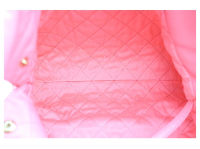 Borsa a tracolla Chanel in vitello lucido rosa corallo - vista 12