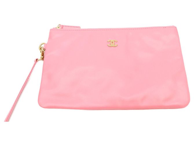 Borsa a tracolla Chanel in vitello lucido rosa corallo - vista 13