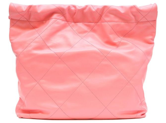 Borsa a tracolla Chanel in vitello lucido rosa corallo - vista 3