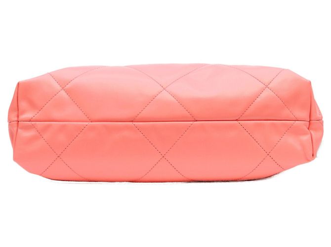 Borsa a tracolla Chanel in vitello lucido rosa corallo - vista 5