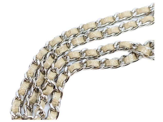Borsa a tracolla portafoglio in pelle dorata Chanel D'oro - vista 7