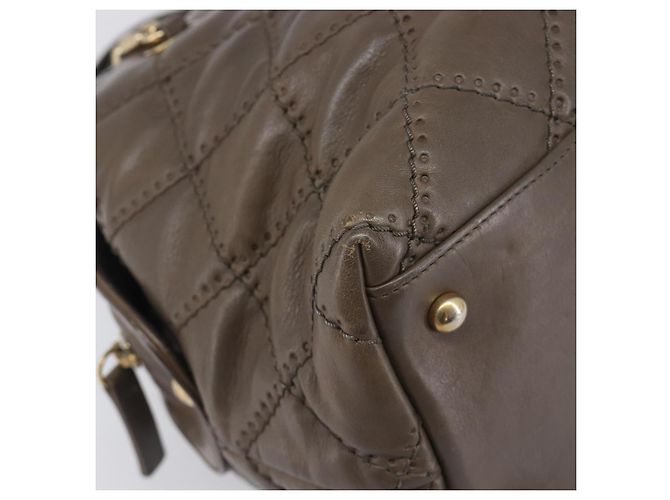 Borsa a tracolla CHANEL Wild Stitch Chain in pelle marrone e oro CC Auth yk20765V D'oro - vista 14