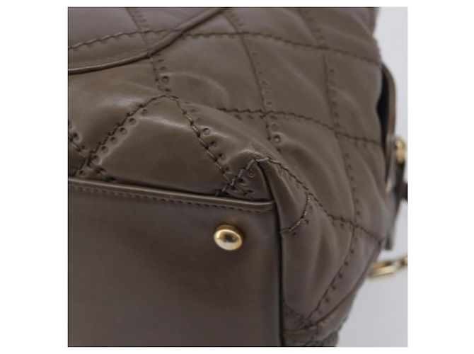 Borsa a tracolla CHANEL Wild Stitch Chain in pelle marrone e oro CC Auth yk20765V D'oro - vista 15