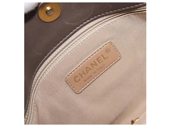 Borsa a tracolla CHANEL Wild Stitch Chain in pelle marrone e oro CC Auth yk20765V D'oro - vista 21