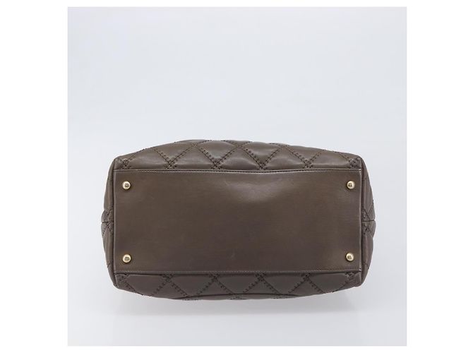 Borsa a tracolla CHANEL Wild Stitch Chain in pelle marrone e oro CC Auth yk20765V D'oro - vista 5