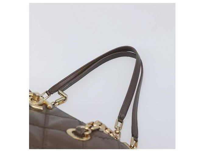 Borsa a tracolla CHANEL Wild Stitch Chain in pelle marrone e oro CC Auth yk20765V D'oro - vista 8