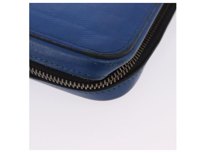 LOUIS VUITTON Damier Infini Zippy XL Travel Case Blue N60079 LV Auth BA15157 - vista 14
