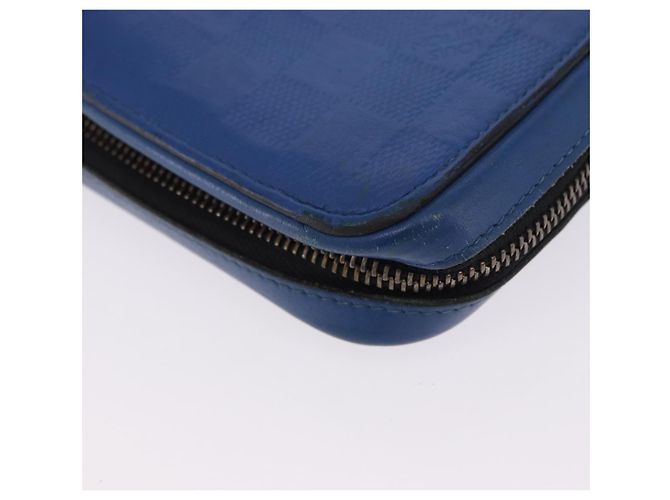LOUIS VUITTON Damier Infini Zippy XL Travel Case Blue N60079 LV Auth BA15157 - vista 15
