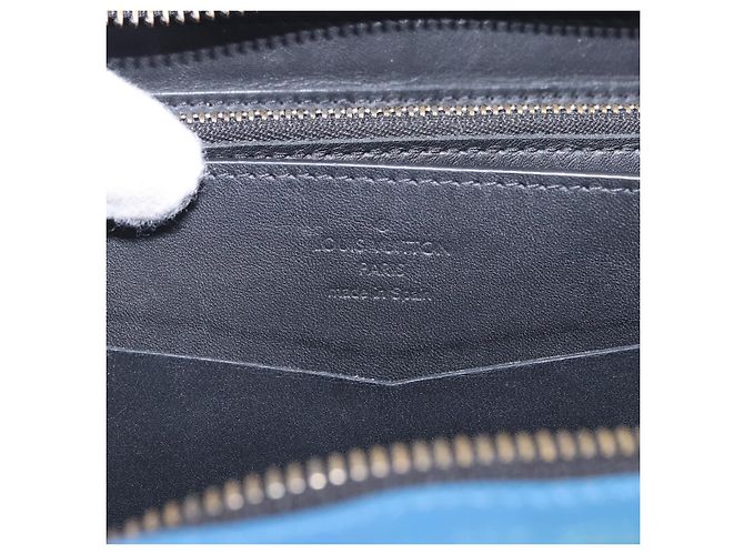 LOUIS VUITTON Damier Infini Zippy XL Travel Case Blue N60079 LV Auth BA15157 - vista 19