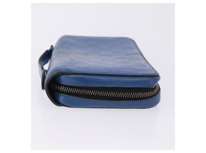 LOUIS VUITTON Damier Infini Zippy XL Travel Case Blue N60079 LV Auth BA15157 - vista 4