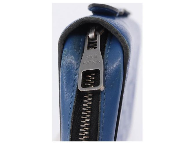 LOUIS VUITTON Damier Infini Zippy XL Travel Case Blue N60079 LV Auth BA15157 - vista 9