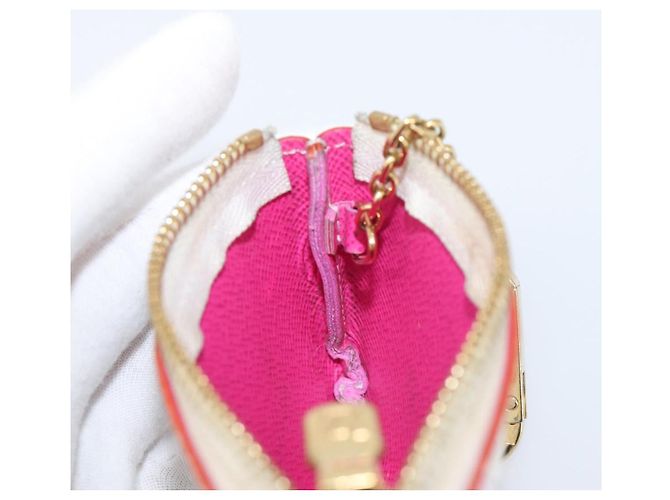 LOUIS VUITTON Monogram Multicolor Pochette Cles Purse White M28388 Auth yk20719M Bianco - vista 21