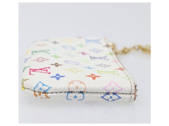 LOUIS VUITTON Monogram Multicolor Pochette Cles Purse White M28388 Auth yk20719M Bianco - vista 3