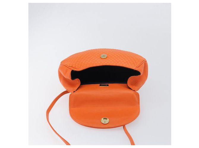Borsa a mano BALLY in pelle 2way Orange Gold Auth 197157A D'oro Arancione - vista 10