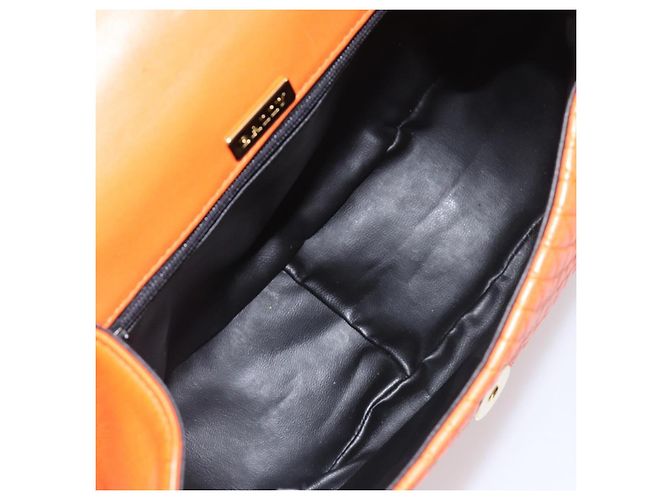 Borsa a mano BALLY in pelle 2way Orange Gold Auth 197157A D'oro Arancione - vista 11