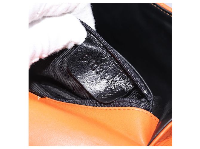 Borsa a mano BALLY in pelle 2way Orange Gold Auth 197157A D'oro Arancione - vista 12