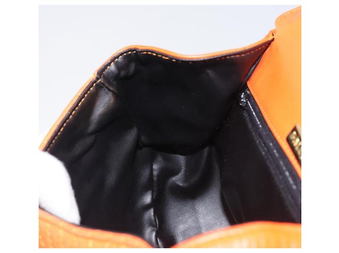 Borsa a mano BALLY in pelle 2way Orange Gold Auth 197157A D'oro Arancione - vista 21