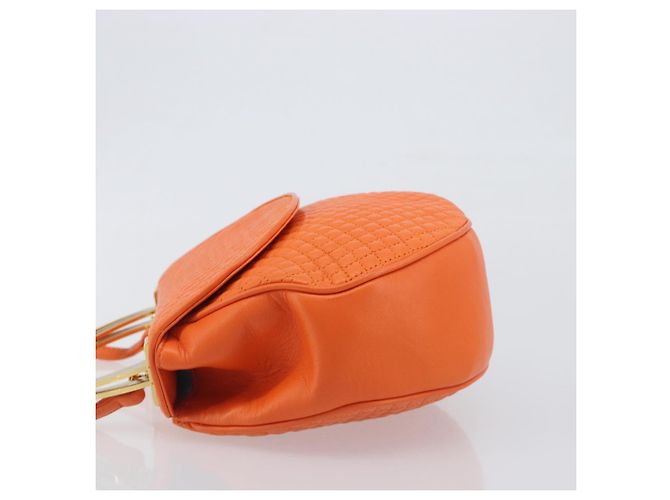 Borsa a mano BALLY in pelle 2way Orange Gold Auth 197157A D'oro Arancione - vista 4