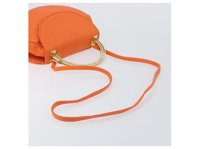 Borsa a mano BALLY in pelle 2way Orange Gold Auth 197157A D'oro Arancione - vista 9