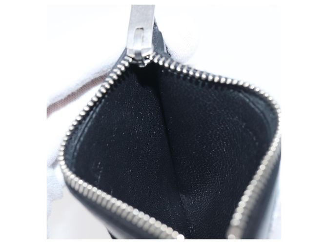 SAINT LAURENT Fragment Case Leather Black Silver 463778 Auth am12475V Negro Plata - vista 20