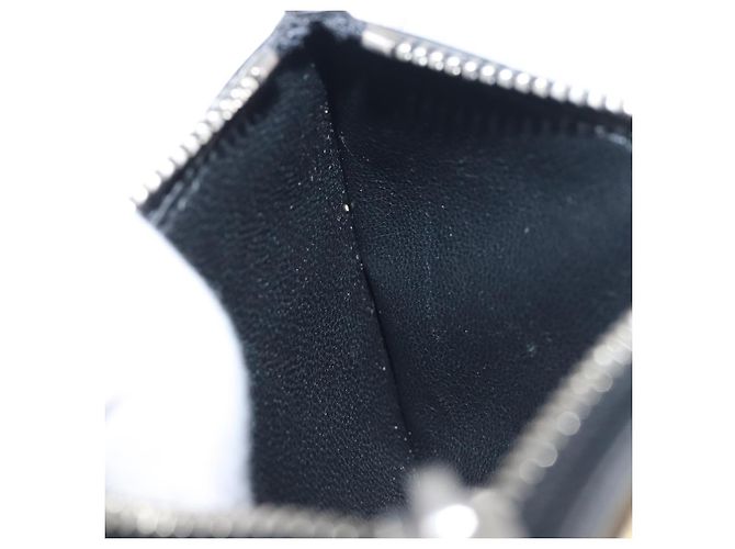SAINT LAURENT Fragment Case Leather Black Silver 463778 Auth am12475V Negro Plata - vista 21