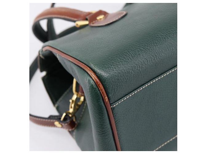 Borsa a mano BALLY in pelle 2way Verde Tono Oro Auth BA15313 - vista 16