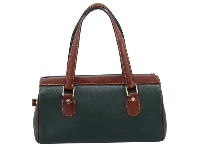 Borsa a mano BALLY in pelle 2way Verde Tono Oro Auth BA15313 - vista 2