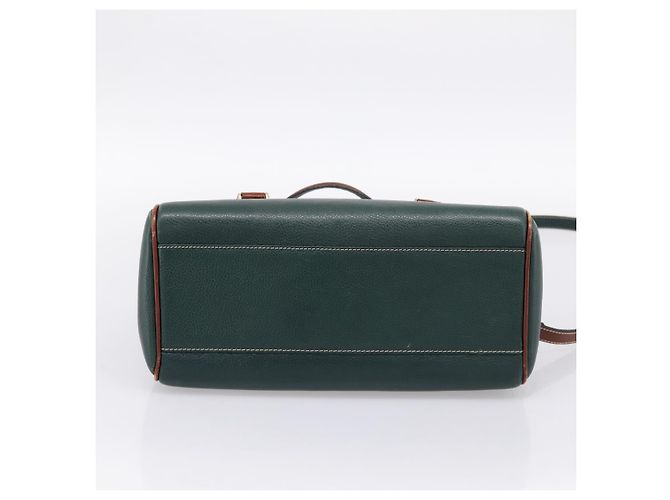 Borsa a mano BALLY in pelle 2way Verde Tono Oro Auth BA15313 - vista 5