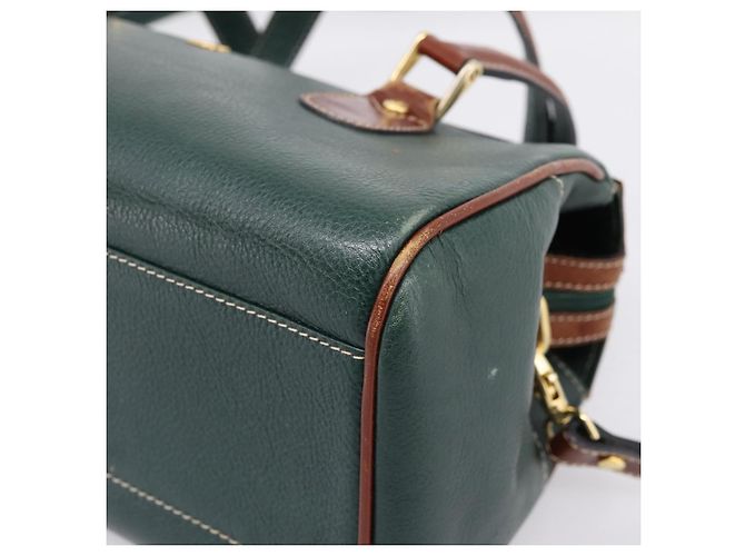 Borsa a mano BALLY in pelle 2way Verde Tono Oro Auth BA15313 - vista 9